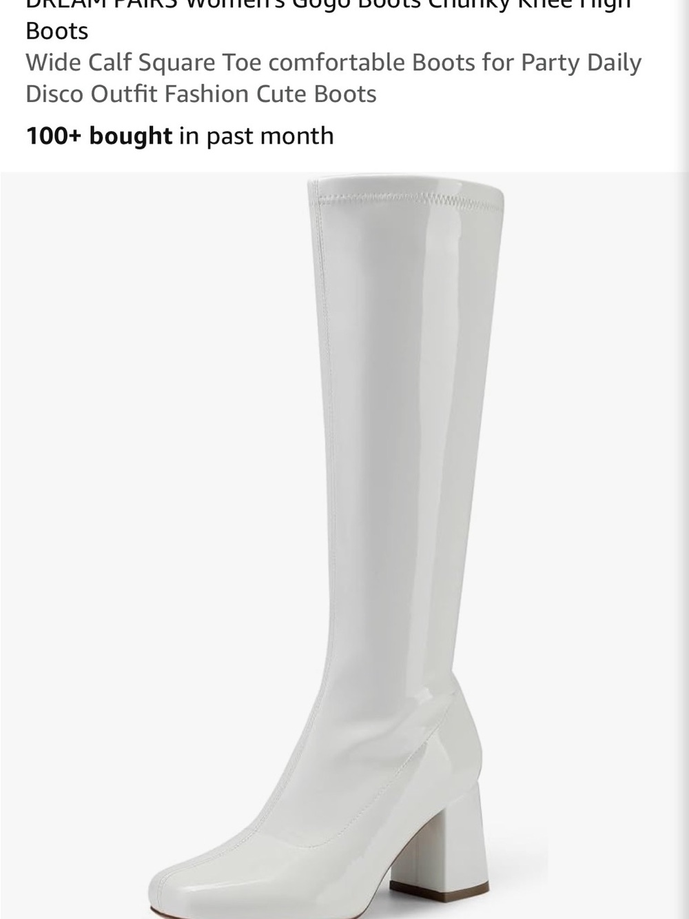 White Go-Go Boots โ Retro Costume / Halloween โ Size 8.5